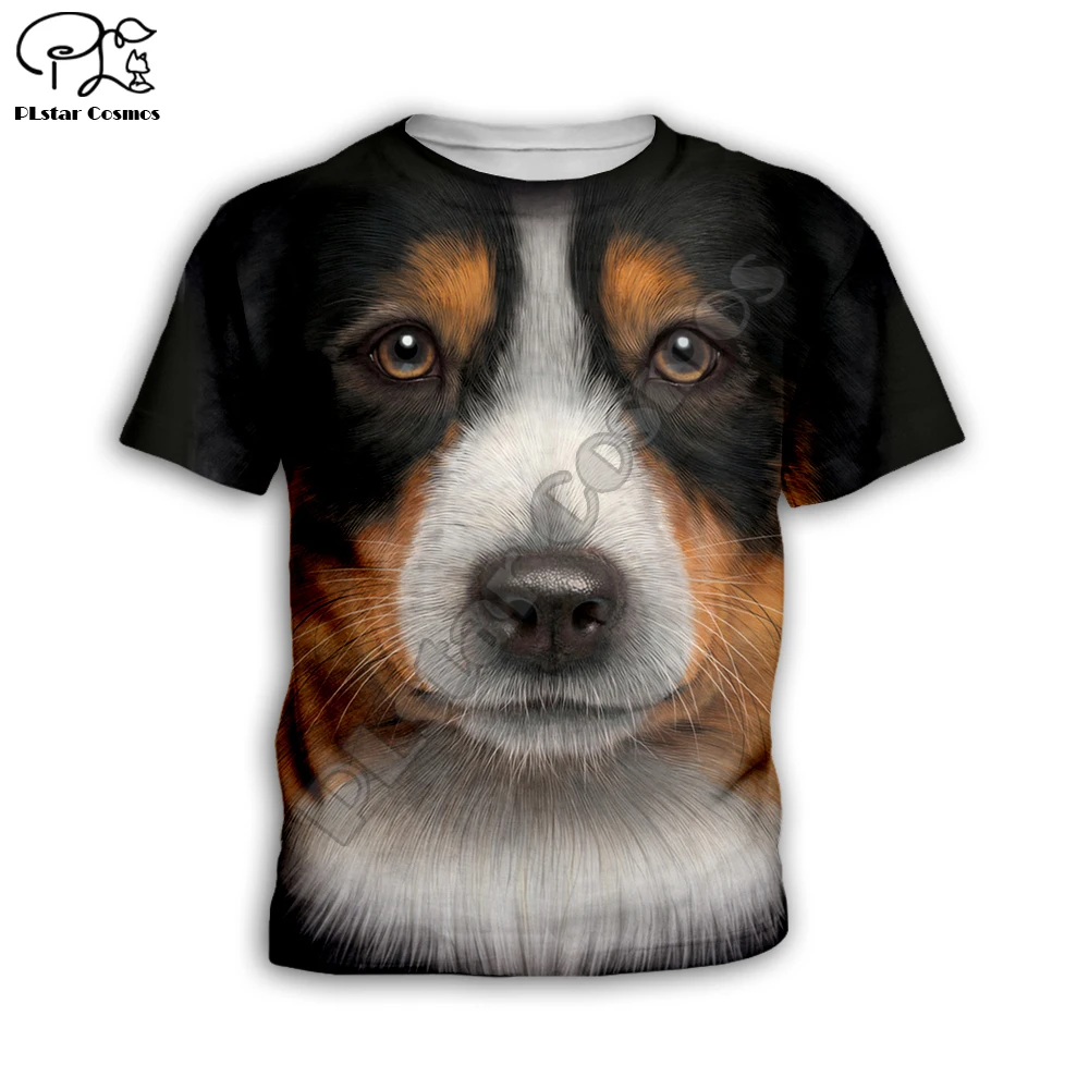Детская милая собака уход за кожей лица детская одежда 3d футболка для мальчиков с