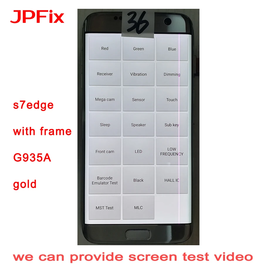 Сенсорный ЖК экран JPFix AMOLED для Samsung Galaxy S7 Edge G935FD G935A G9350 с тенью утечки и