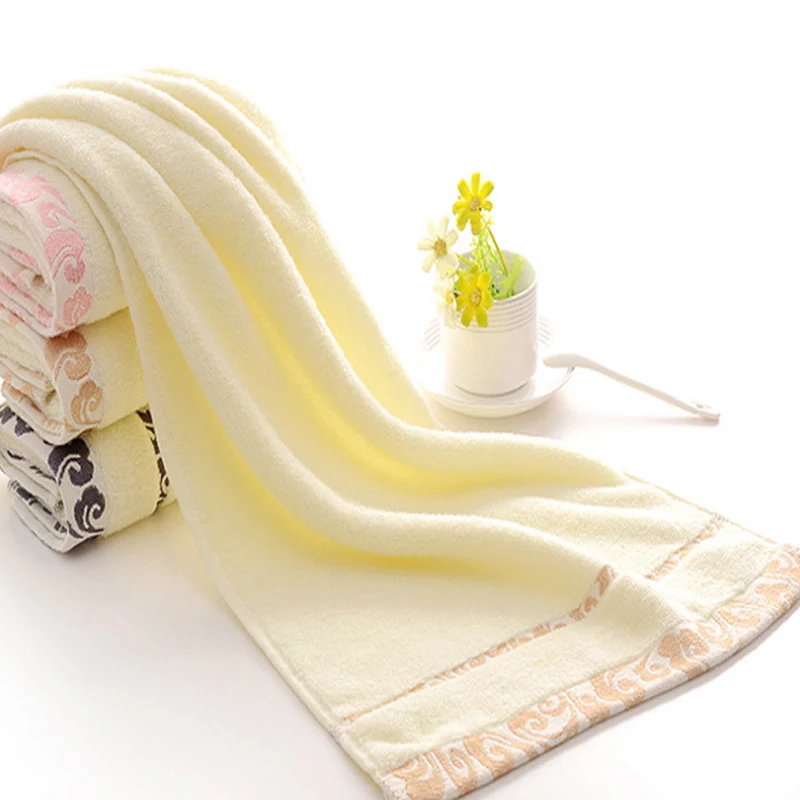 1 Piece Cotton Towel Jacquard Thickening Face Gift Super Absorbent Soft Washcloth Bathroom Bath Hand Cloth 33*75cm | Дом и сад