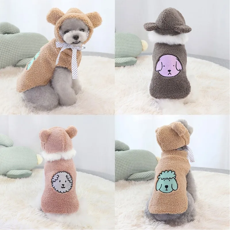 

Pet Autumn And Winter Thickening Costume For Small And Medium Dogs, Puppy Velvet Clothes Milu deer Christmas