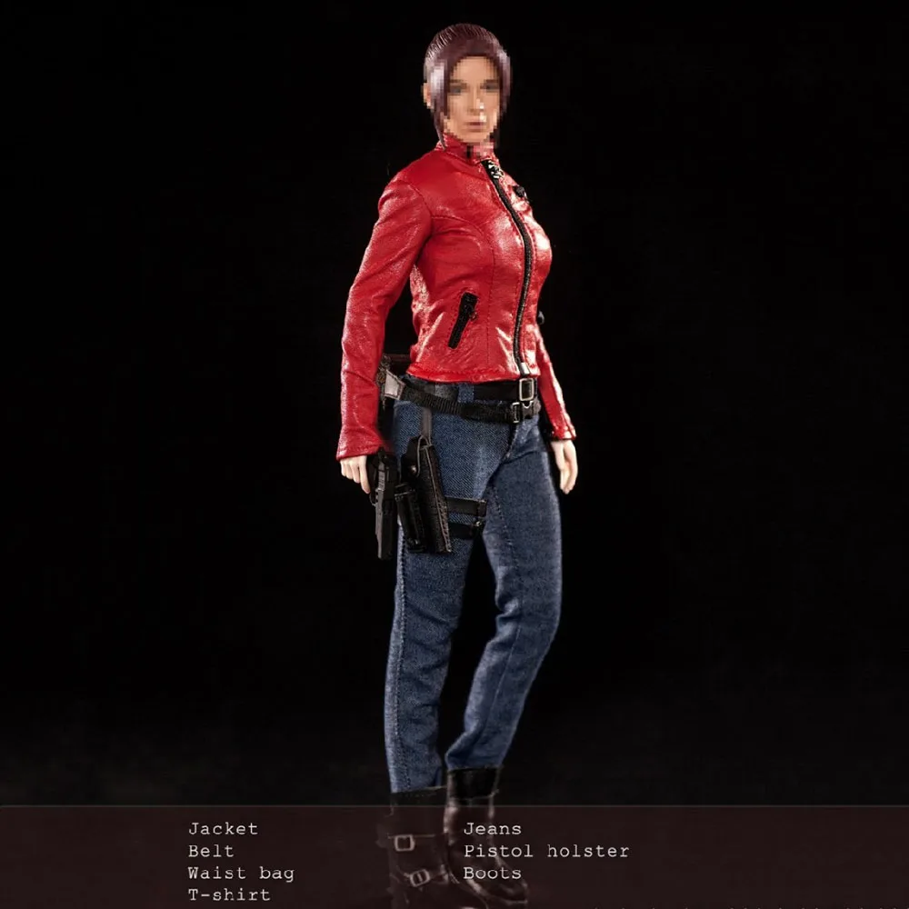 

IN Stock X-TOYS X-021 1/6 Scale Claire Red Locomotive Combat Female Suit 12 inch Action Figure Medium Bust Body Doll