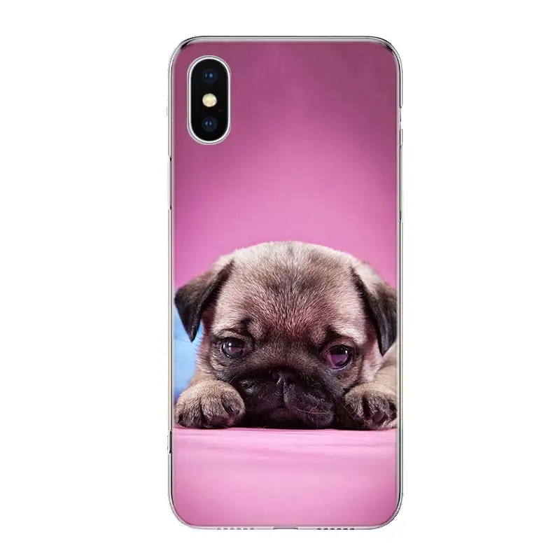 Cute Pug Dog Phone Case For iPhone 13 12 11 Pro Max 6 X 8 6S 7 Plus XS XR Mini 5S SE 7P 6P Pattern Cover Coque | Мобильные телефоны