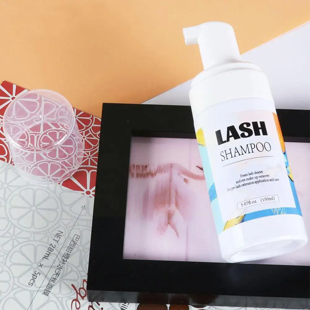 

Eyelash Extension Shampoo 150ml Eyelid Foaming Cleanser Wash For Extensions Natural Lashes Makeup Mascara Remover Professio D0M0