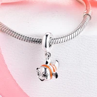 top sale 925 sterling silver dangle charms fish beads fit original pandora bracelet fashion jewelry for women gift