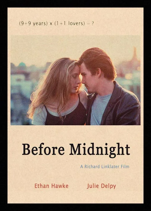 Классический кинопостер Perfect JL Before Sunrise Sunset Midnight HBA12 | Дом и сад
