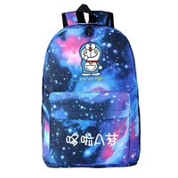 doraemon fashion canvas cute cartoon print backpack simple waterproof wearable comfortable breathable childrens school bag
