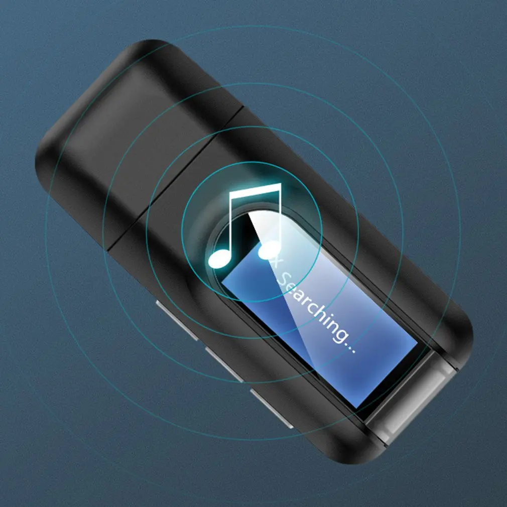 Беспроводной аудиоадаптер 3 в 1 с ЖК дисплеем передатчик аудиоприемника 5 мм