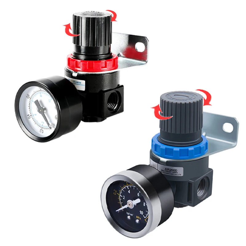 AR2000 1/4" Thread BSP Pneumatic Air Compressor Pressure Regulator Reduction Valve 4MM-16MM Connector Fittings EU Type
AR2000 1/4" Thread BSP Pneumatic Air Compressor Pressure Regulator Reduction Valve 4MM-16MM Connector Fittings EU Type