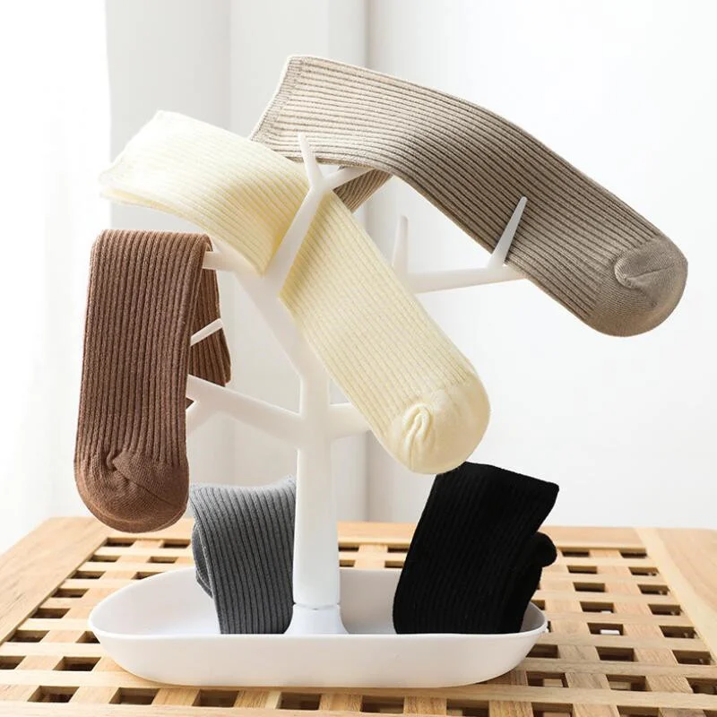 

0-8-year-old children use lace and flower cotton socks, smooth below the knee, no heel, each in 5 colors
