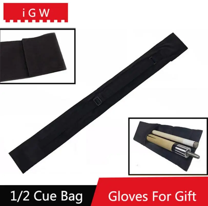 

New Arrival iGW PU/Canvas Pool Cue Portable Carrying billiards Case 79cm Length Billiards Accessories For 1/2 Split Rod China