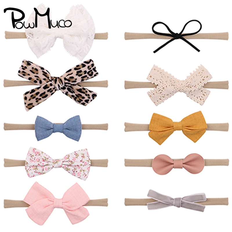 

Повязка на голову Powmuco с модным принтом и бантом для принцессы, эластичная повязка на голову с узлом, головной убор для маленьких девочек, ук...