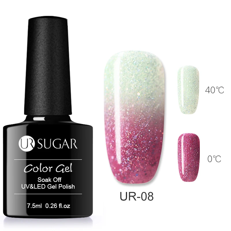 Ur Sugar 7,5 мл матовый термальный Гель-лак для ногтей меняющий температуру гель отмачиваемый УФ-Гель-лак для маникюра гель-арт для ногтей - Цвет: 23