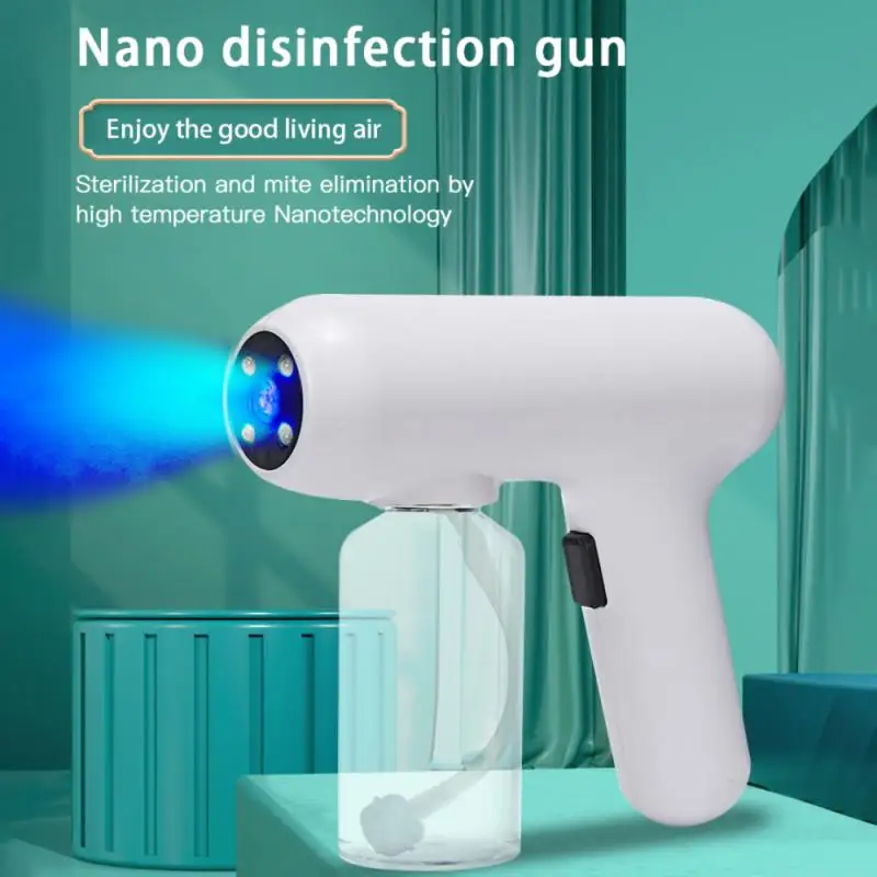 

300/500ml Blue Light Wireless Nano Steam Atomizer Fogger Disinfection Water Sprayer Machine Steam Spray Guns Garden Accessories