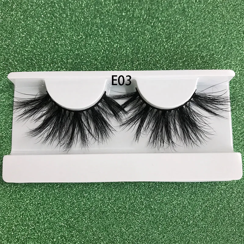 E03 1pairs 4 пары mikiwi E13 натуральные накладные ресницы длинный макияж 3D норка крест-накрест wispiy крест пушистая длина 25 мм Поддельные ресницы расширение - Цвет: E03 1pairs