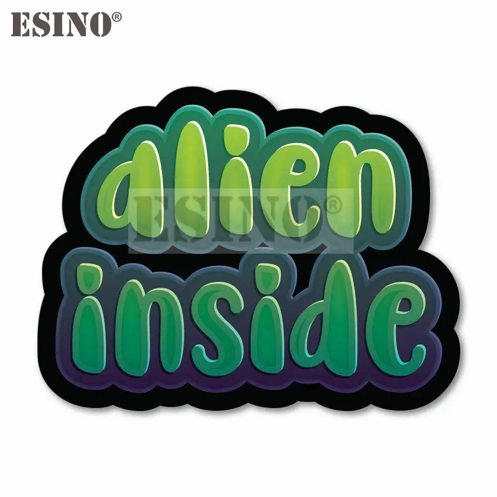 

Автомобильный Стайлинг креативный Забавный предупреждающий НЛО инопланетянин внутри мультфильм ПВХ наклейка водонепроницаемый кузов автомобиля Наклейка узор винил