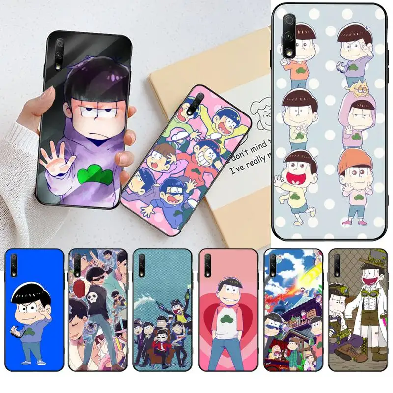 CUTEWANAN Osomatsu san аниме мягкий черный чехол для телефона Huawei Honor 30 20 10 9 8 8x 8c v30 Lite view