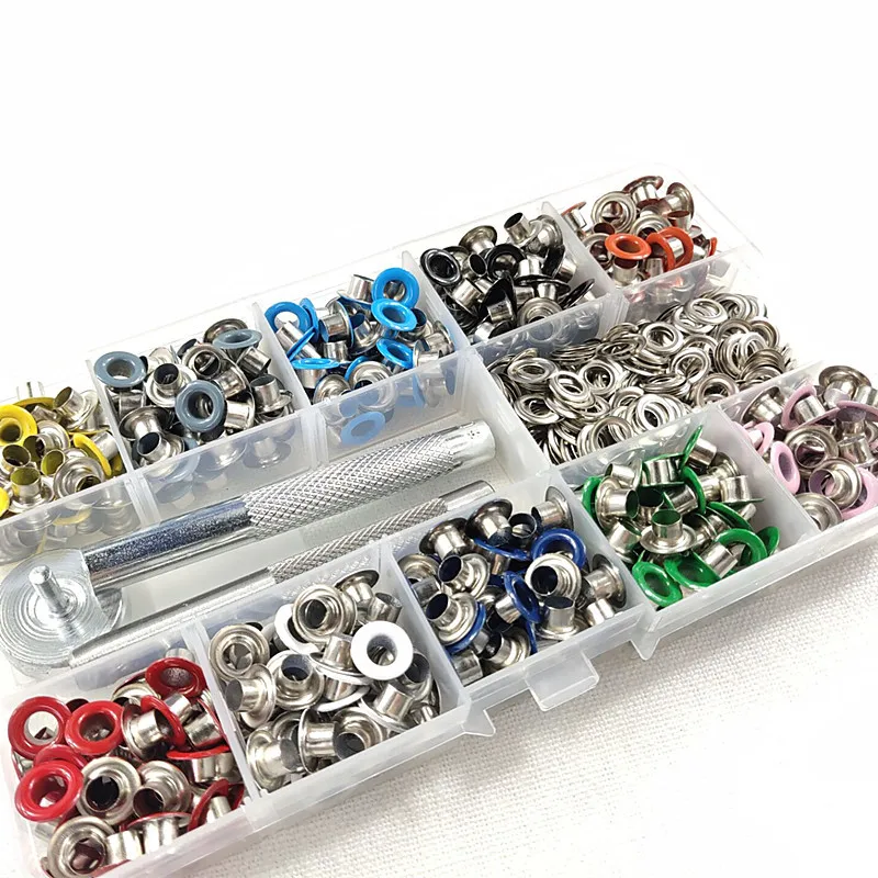 Набор металлических петель с отверстиями 10 цветов для рукоделия скрапбукинга