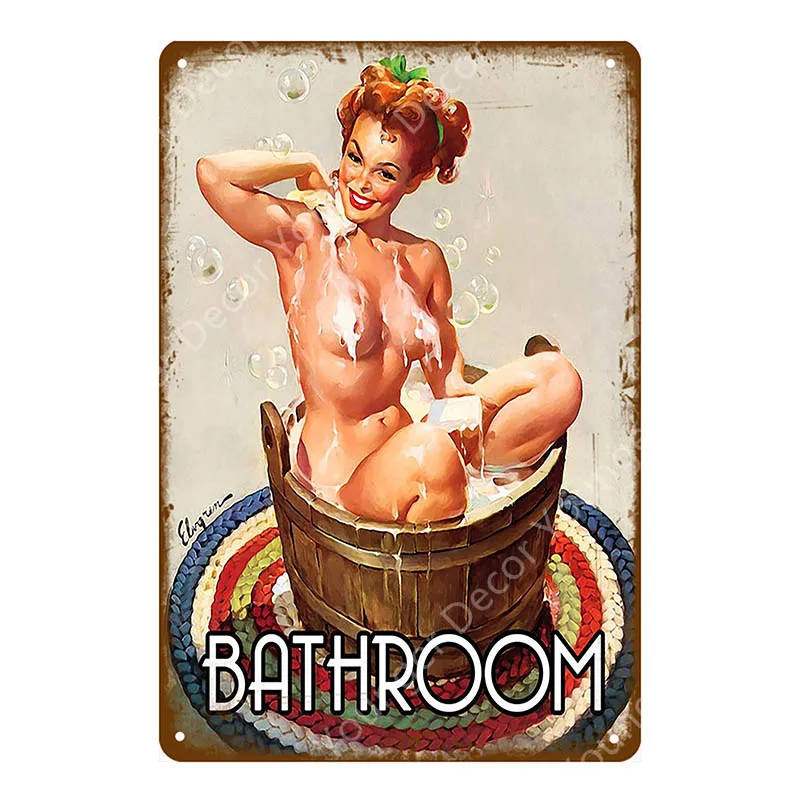 YD3101EI Американский плакат Pin Up Girl забавная леди жестяная вывеска настенная декоративная табличка для бара кафе бара вечерние Клубные винтажные металлические картины YI-078 - Цвет: YD3101EI