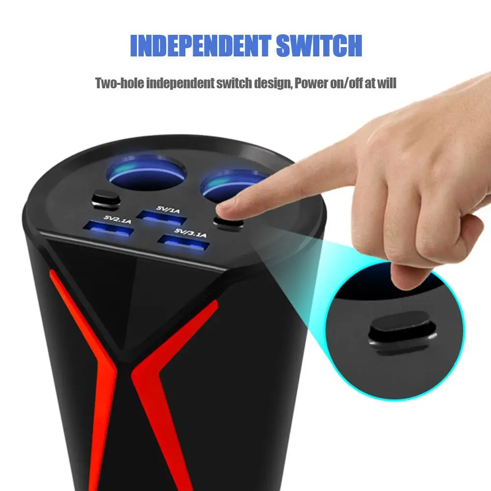 Многофункциональный адаптер питания 3 usb-интерфейса автомобильное зарядное