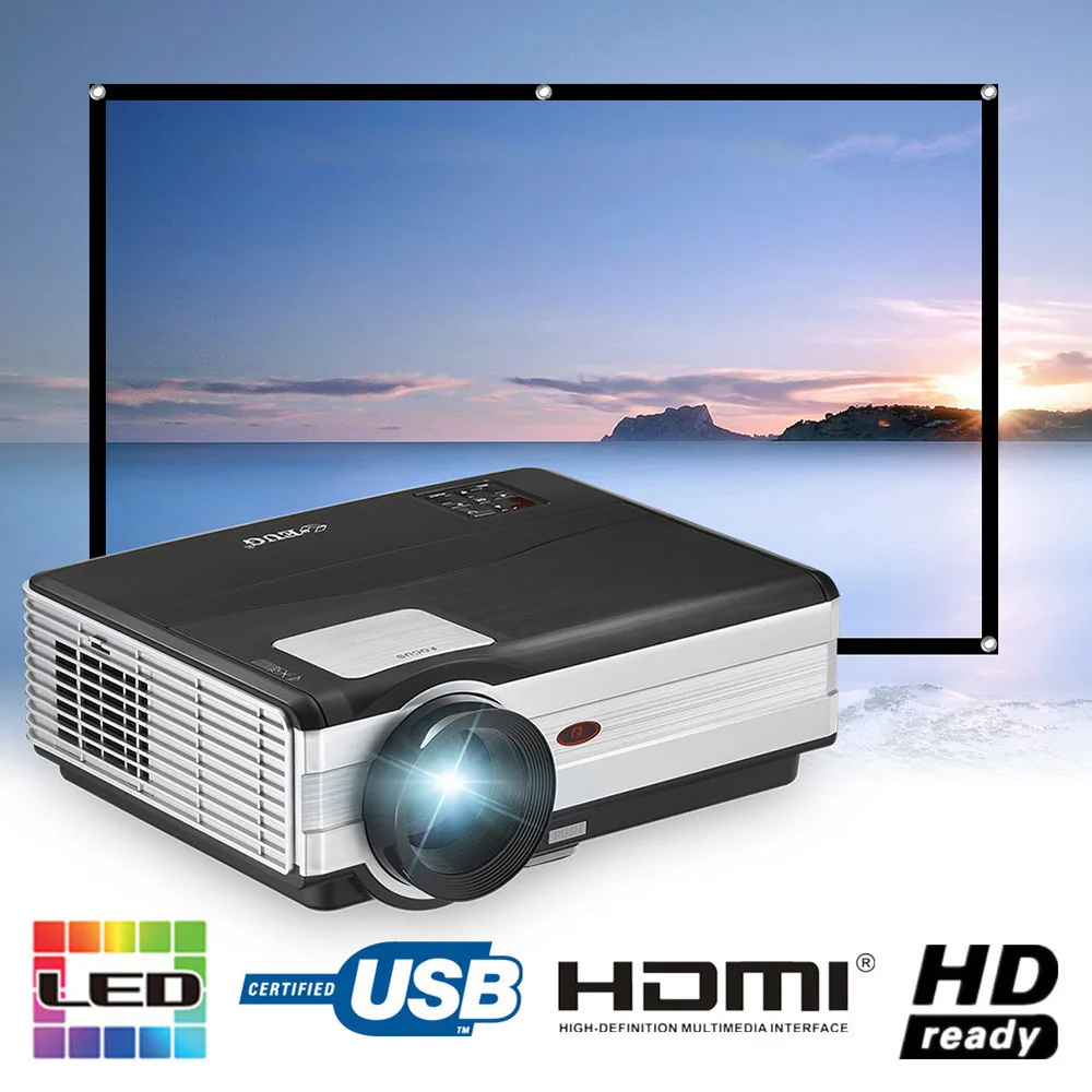 Светодиодный смарт проектор X89 Full HD Android WiFi видео домашний кинотеатр Встроенный