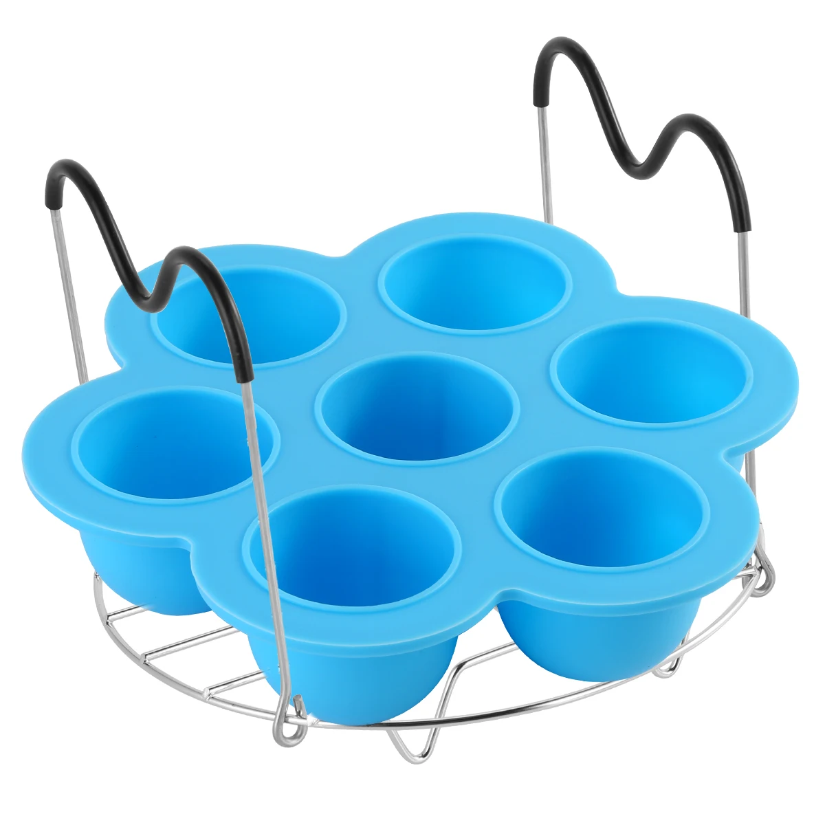

Instant pot trivet with heat resistant silicon handles Pressure cooker steamer rack - Fits 6 / 8 quart instant pot