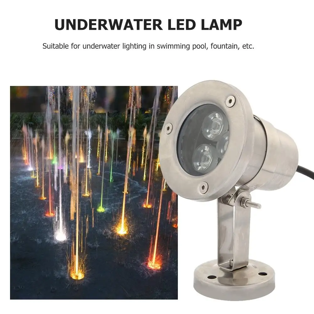 

3W DC12V Underwater LED Fountain Lights IP65 Warm White for Swimming Pool Pond Low Power Consumption High Brightness