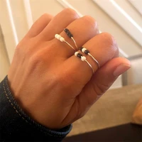 boho delica bead rings for women handmade diy beads finger ring adjustable open cuff vintage finger ring female jewelry bague
