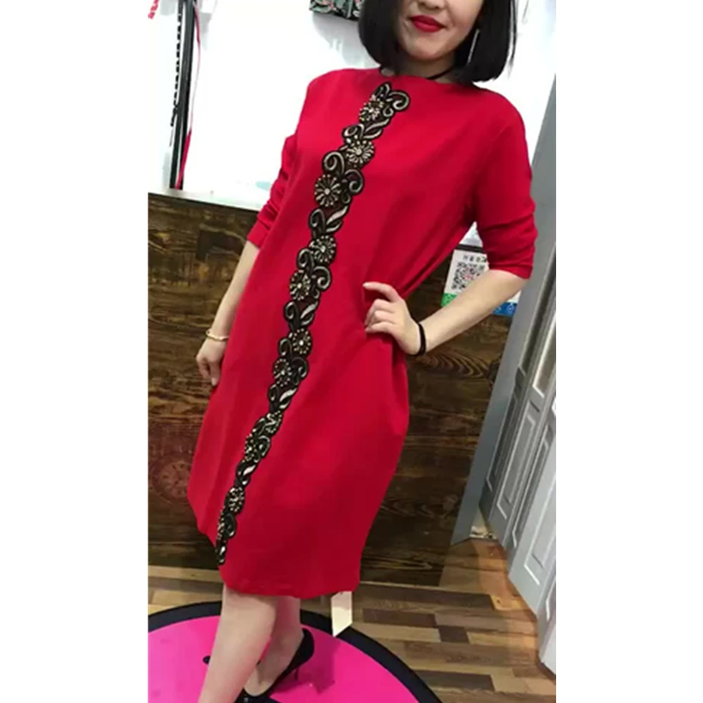 Платье для женщин 2020 Осенняя уличная одежда однотонное ТРАПЕЦИЕВИДНОЕ ПЛАТЬЕ С