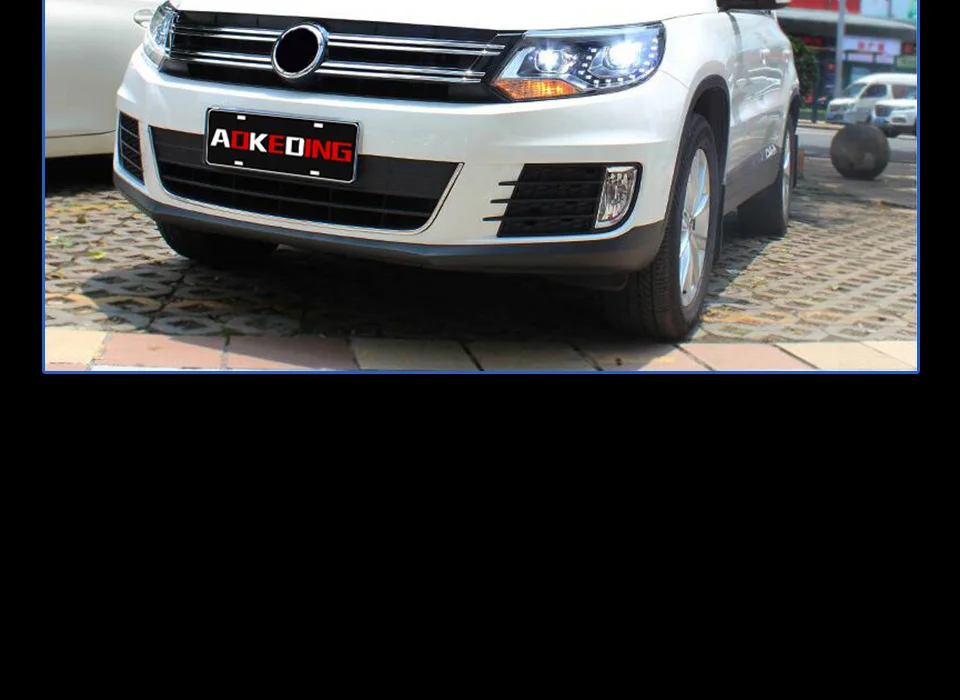 AKD автомобильный Стайлинг для VW Tiguan фары 2013- Tiguan светодиодный налобный фонарь светодиодный DRL Биксеноновые линзы фары дальнего ближнего света для парковки