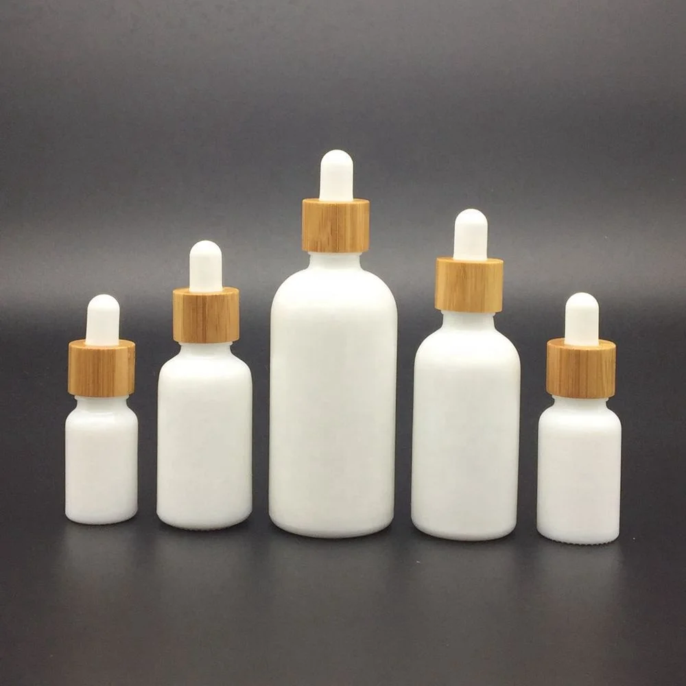 

Wholesale Cosmetics Frosted Box Jars Ceramic Bottles Refillable Skin Care Packaging with Bamboo Cap Travel Portable
