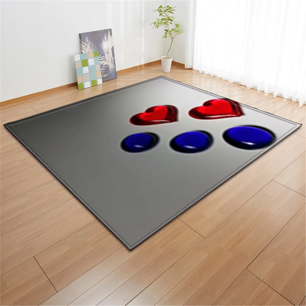 Романтический 3D ковер с бриллиантами мягкий фланелевый напольный коврик для