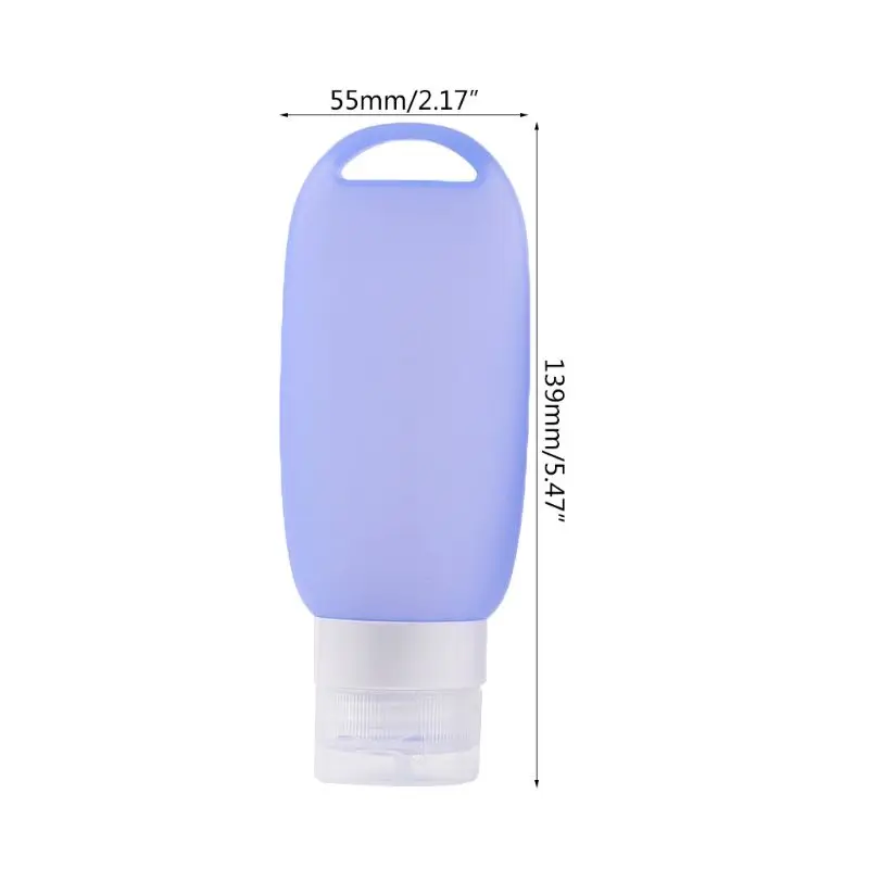 

Portable Travel Bottles Silicone Containers Refillable Tube for Shampoo Makeup 667D