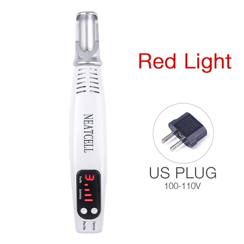 Red US Plug Picosecond, лазерная ручка, синий светильник, терапия, пигмент, тату шрам, удаление крот, веснушек, удаление темных пятен, лазерная ручка Picosecond - Цвет: Red US Plug