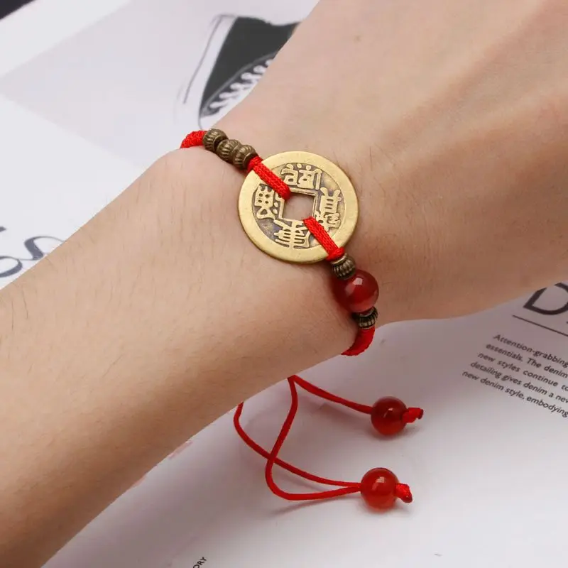 Feng Shui I Ching древняя монета Каббала Красная струна притягивает удачу богатство