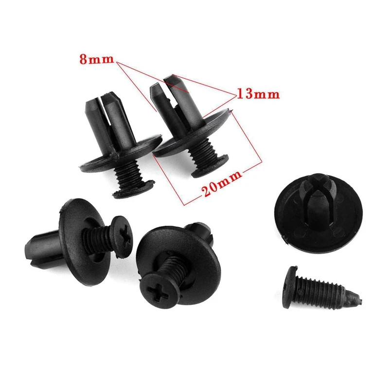 10X Splash Guard Panel Mounting Trim Clip Rivets for BMW MINI with 120 x 8mm Car Fastener Bumper Push Pin Clips | Автомобили и