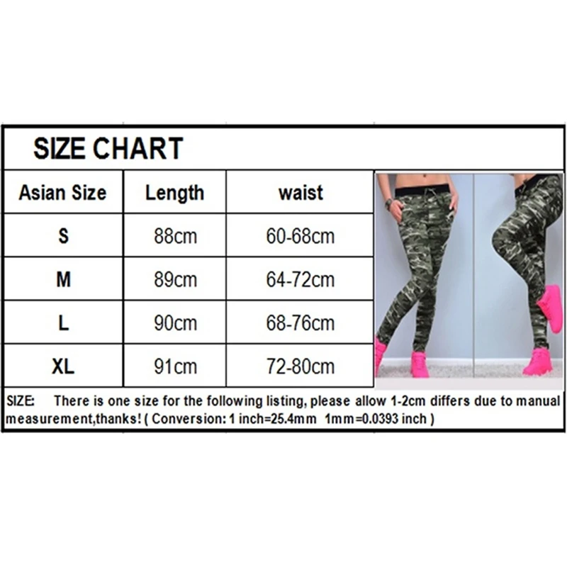 

Women's Camo Cargo Trousers Casual Pants Military Army Combat Camouflage Pants Elastic Waist Casual Sweatpants Plus Size