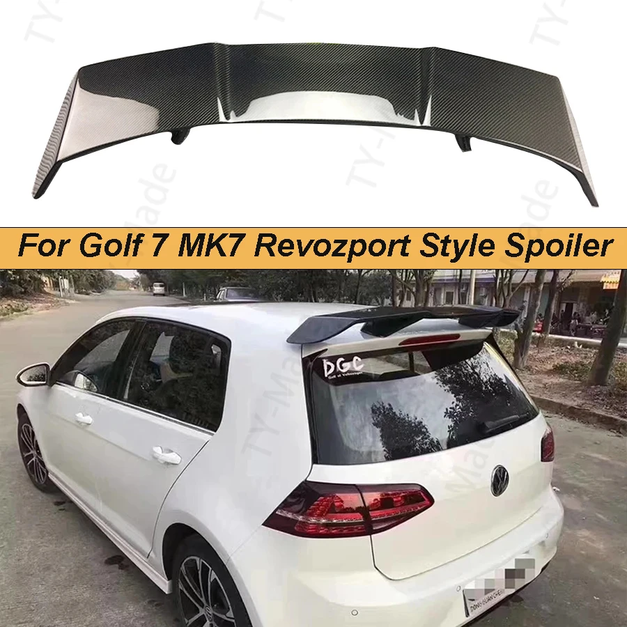 

Golf 7 MK7 Revozport Style Carbon Fiber Auto Car Roof Spoiler Wing for Volkswagen VW Golf VII Golf7 GTI With R Only 2014-2018