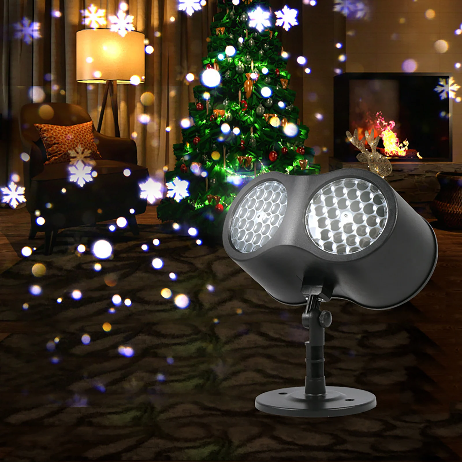 

Christmas Lights Outdoor Rotating Snowflake Projection Lamp Waterproof Home Garden Decoration Christmas Snowflake Projector