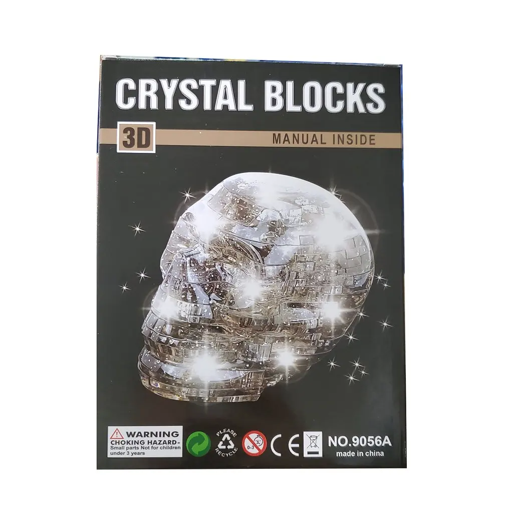 NEW 3D Crystal Puzzle DIY Jigsaw Assembly Model Gift Toy Skull Skeleton Good For Promoting Children Intelligence Kids | Игрушки и хобби
