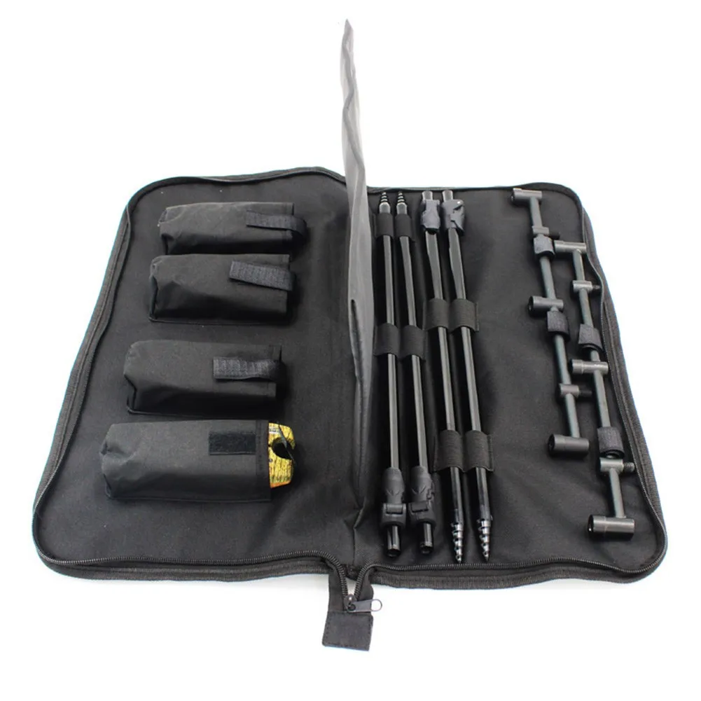 

Portable Carp Fishing Alarms Storage Bag Black Nylon Fishing Tackle Bag For Fishing Buzz Bars/Bite Alarms/Bank Sticks Tackle