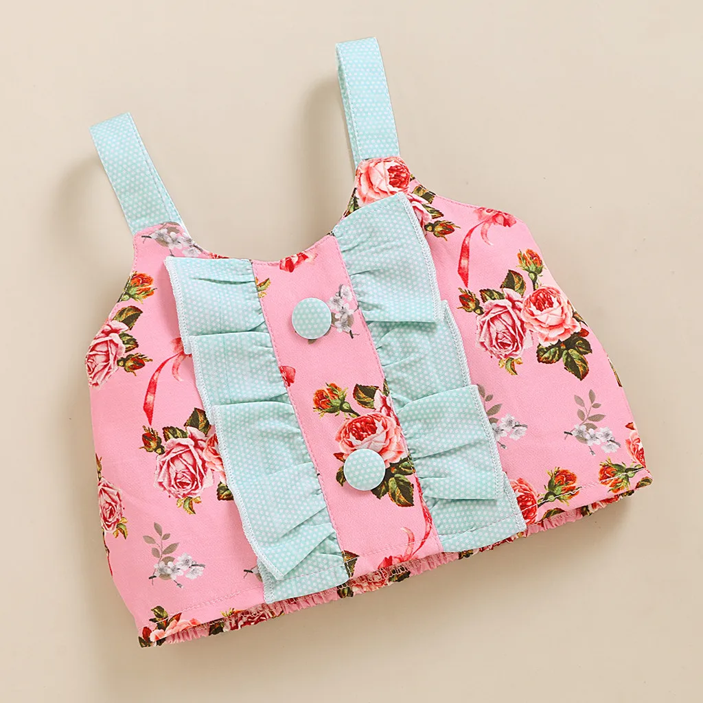 Комплект одежды для маленьких девочек цветная жилетка малышей Топы юбка с