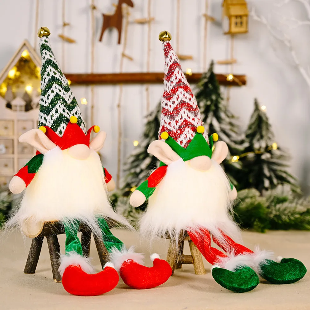 

Christmas Gnome Ornaments Faceless LED Light Plush Doll Xmas Decors Gift Fabric 2021 New Year Christmas Decorations Home Decor