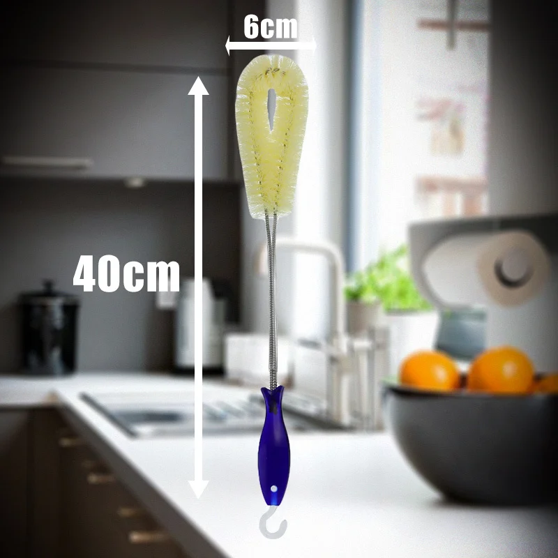 1 шт. домашняя кухонная щетка с длинной ручкой стеклянная чашка для очистки