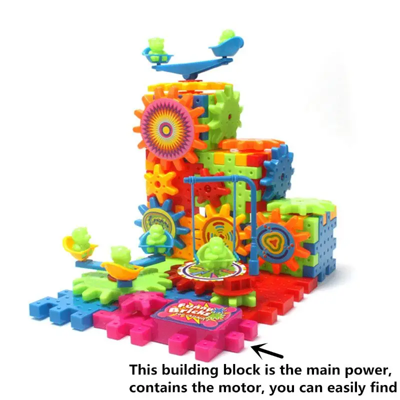 

81 PCS Electric Gears 3D Model Building Kits Plastic Brick Blocks Educational