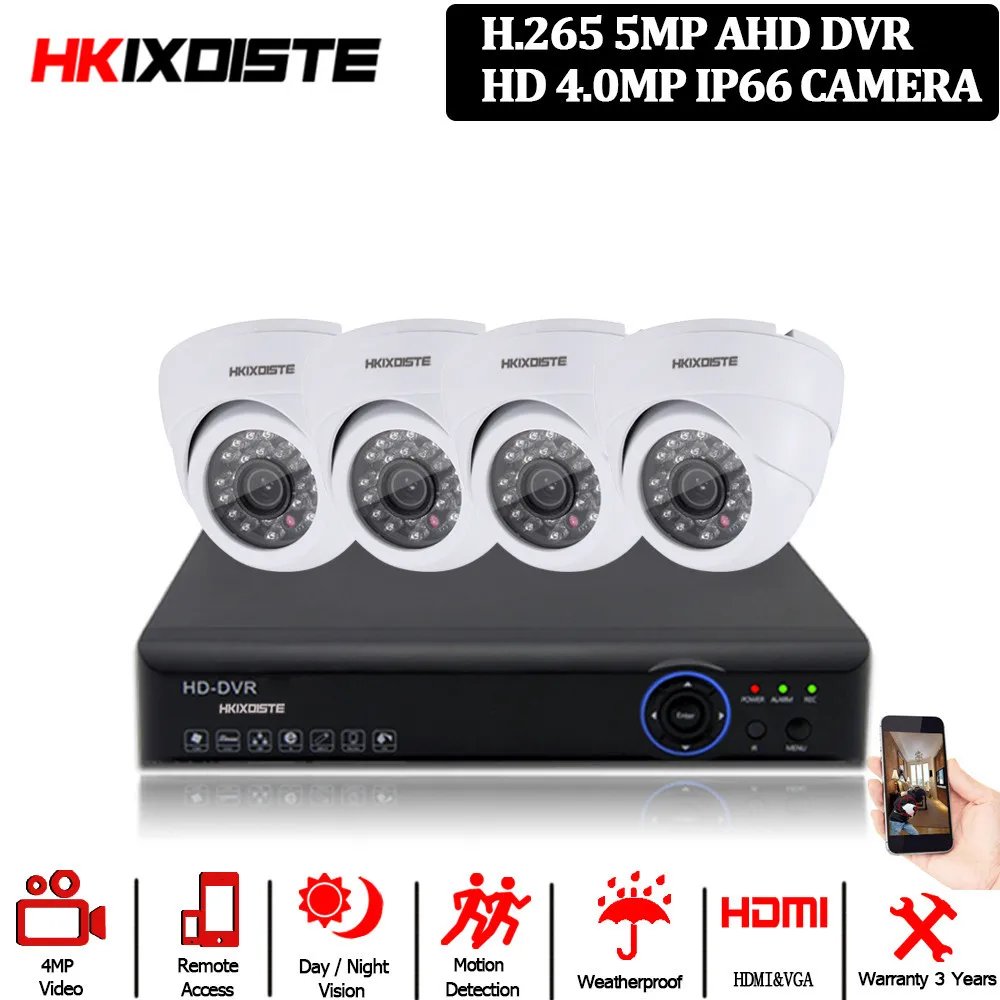 Домашняя CCTV камера наблюдения система безопасности комплект 4ch Dvr Открытый дом