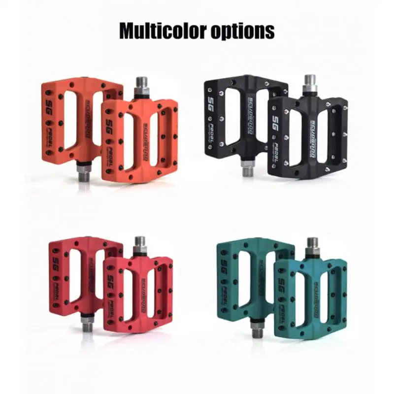 

Mountain Bike Bicycle Pedals Cycling Nylon Fiber Bearing Footpeg Platform Pedales Anti-slip Bigfoot Y Pedals Accessories Part