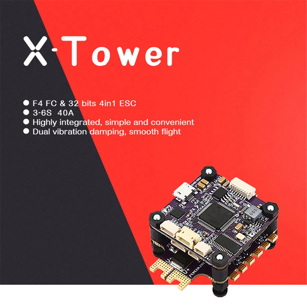 Flycolor X Tower F4 40A 3 6S Контроллер полета BL_32 ESC для FPV гоночного дрона|Авиационные детали