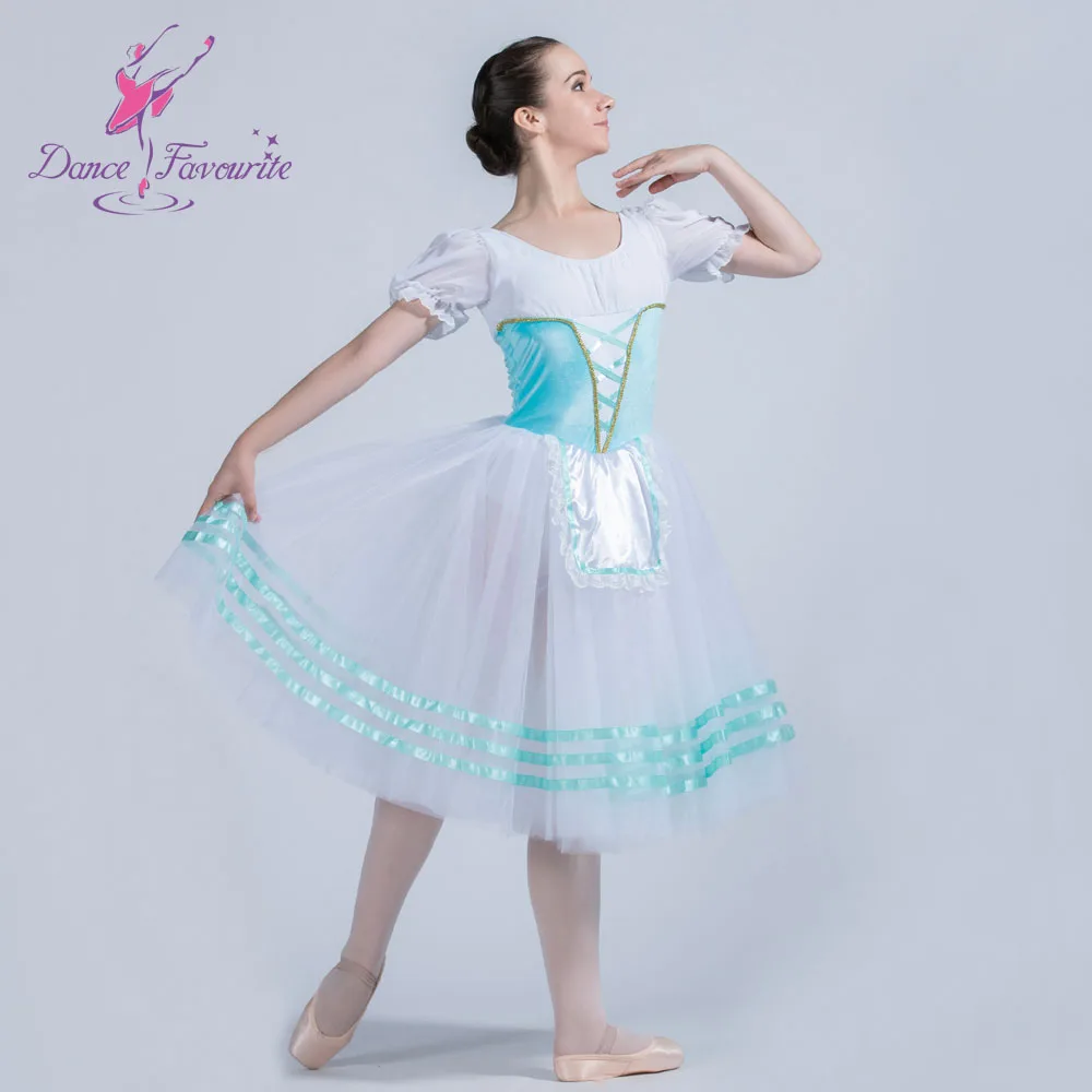 Бледно-голубой бархатный белый топ из спандекса лиф балетная пачка