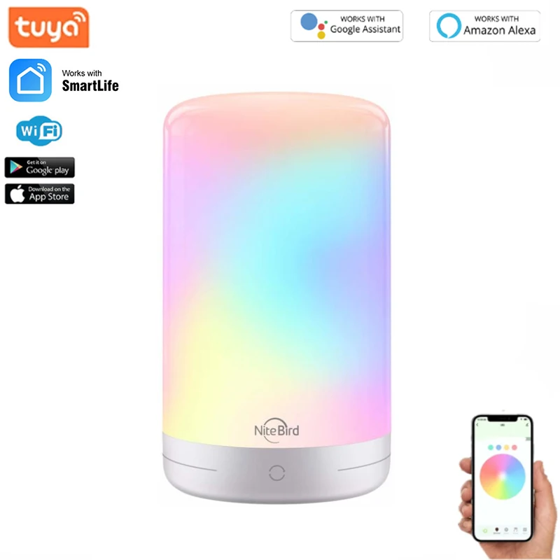 

10W NiteBird TUYA Smart Table Lamp Touch Bedside Lamps LED Dimmable Color Changing RGB Lamp Support Alexa Google Home EU