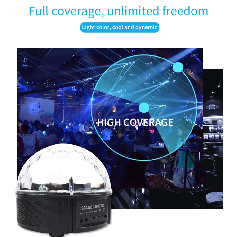 

US/EU Plug 12 Color Remote Control Laser Light Crystal Magic Ball Stage Lighting Effect Lamp Christmas Party Decoration